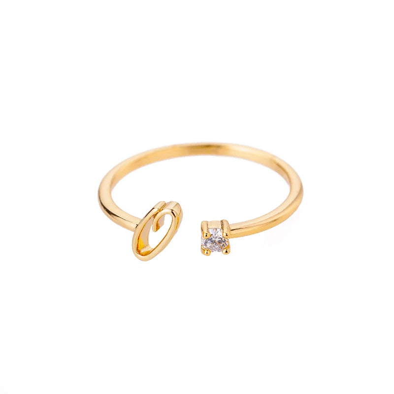 A-Z Initial Adjustable Ring
