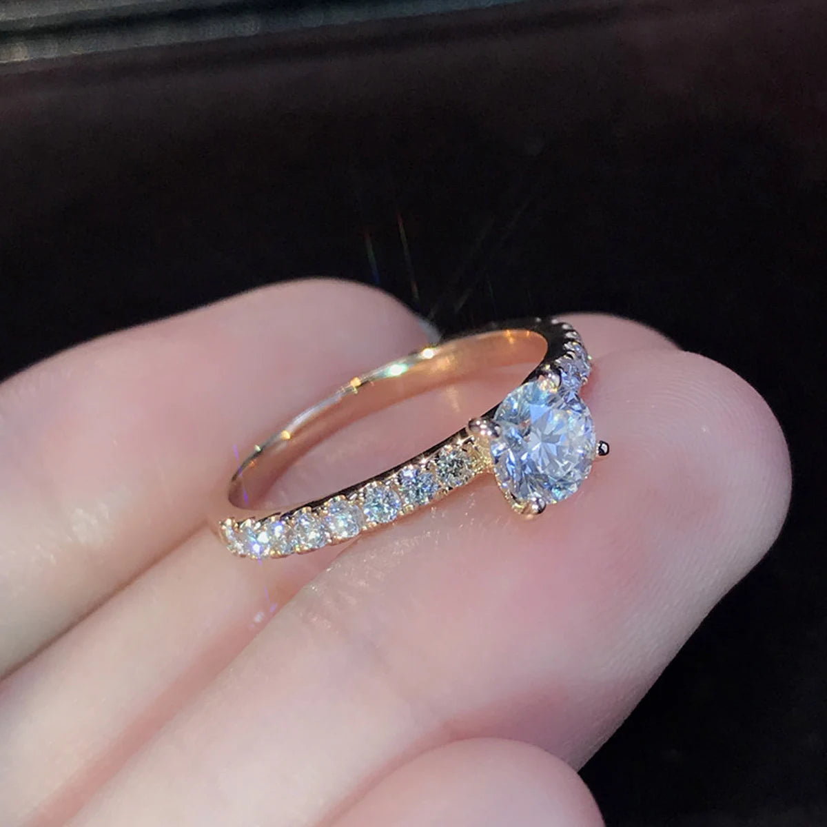 Round Zirconia Wedding Ring