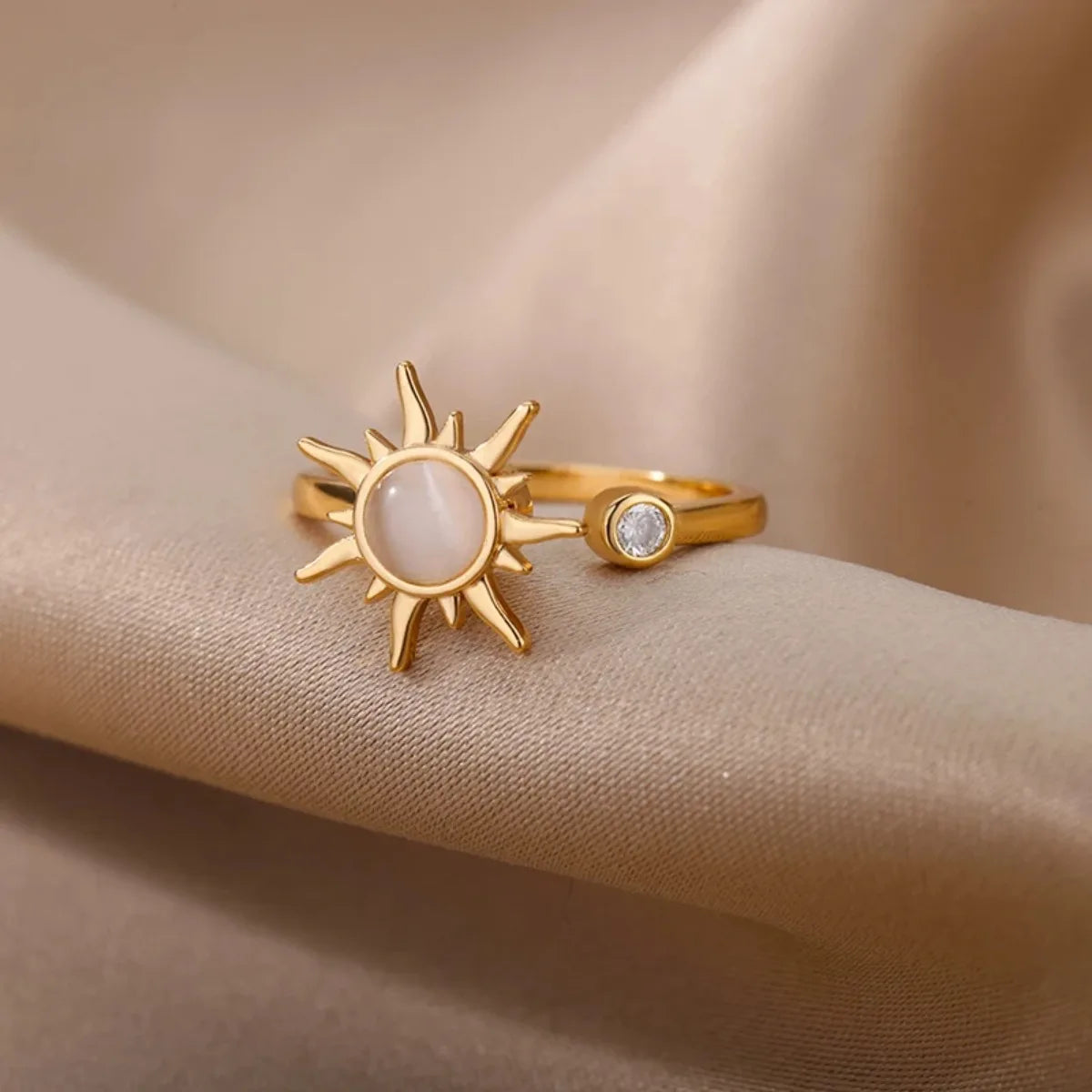 Sun Pendant Anxiety Ring