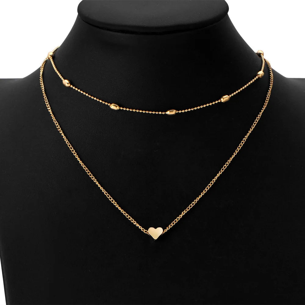 Layered Heart Necklace