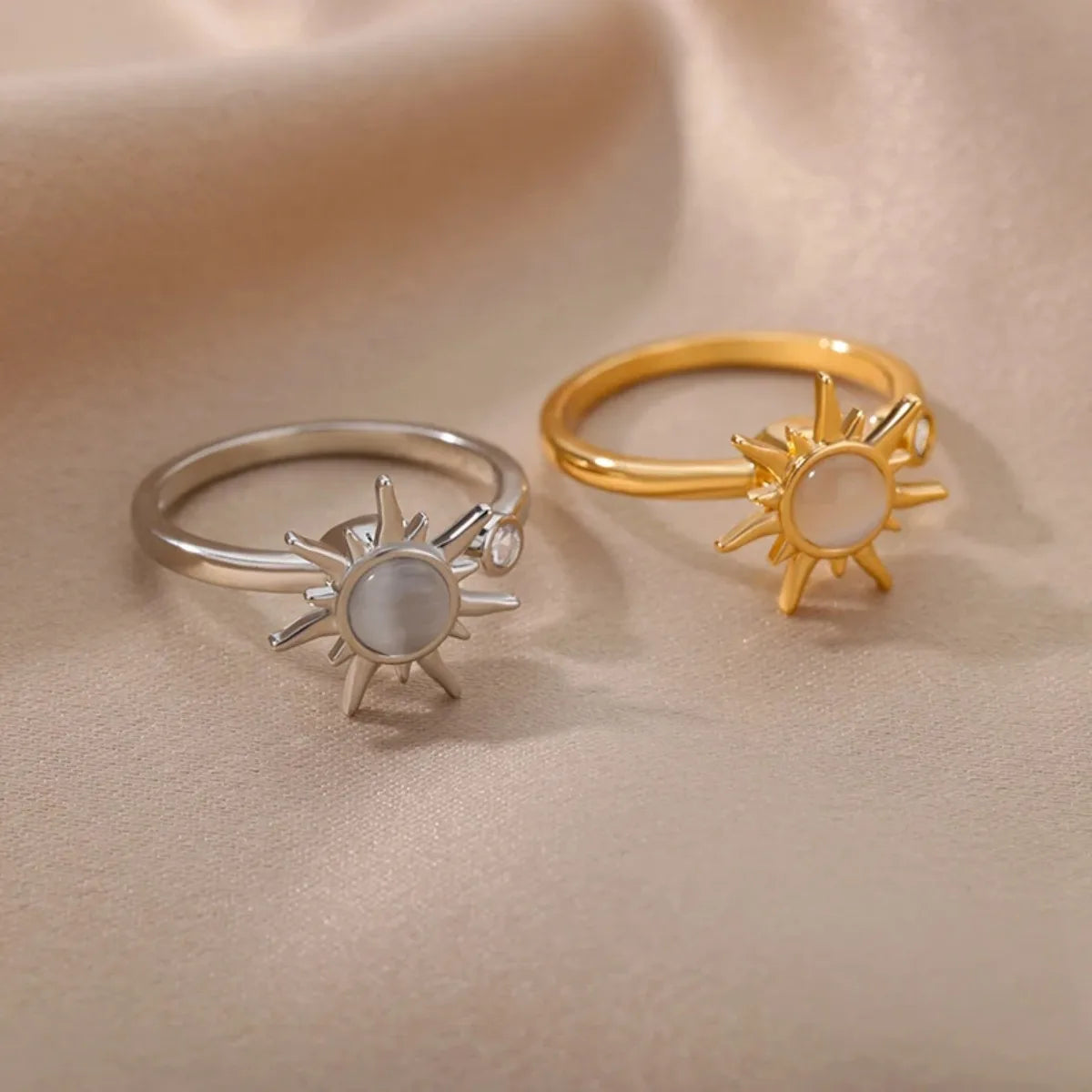 Sun Pendant Anxiety Ring