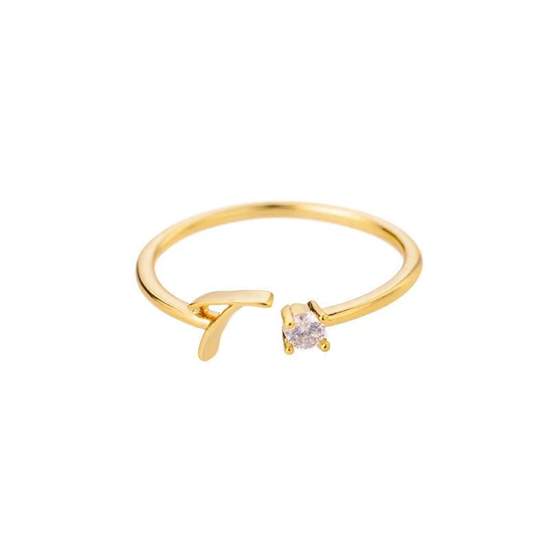 A-Z Initial Adjustable Ring