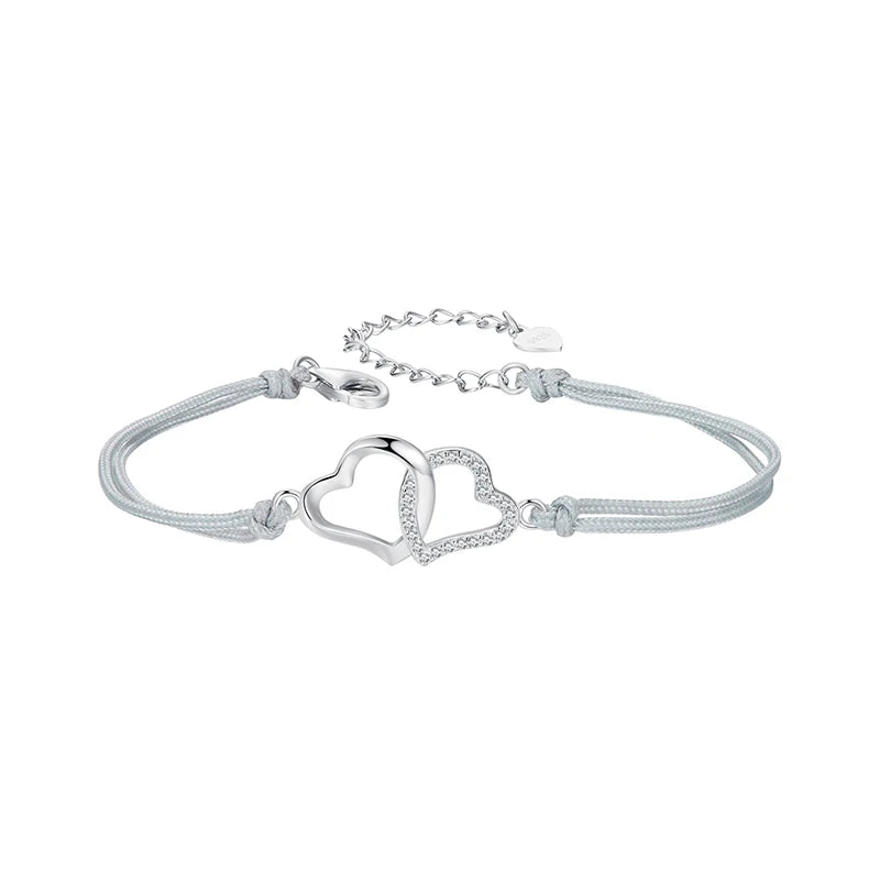 Heart to Heart Silver Bracelet