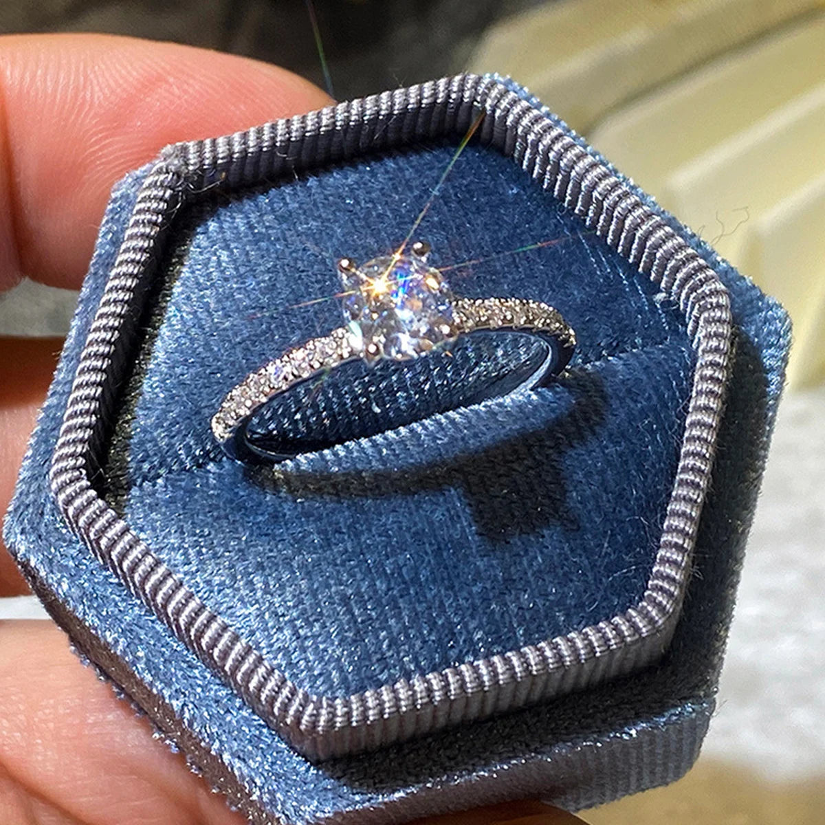 Round Zirconia Wedding Ring