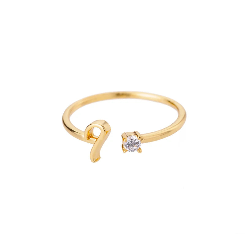 A-Z Initial Adjustable Ring