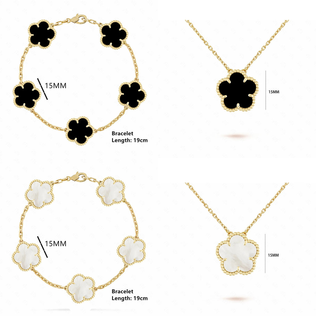 Natural Shell Flower Set – Necklace & Bracelet