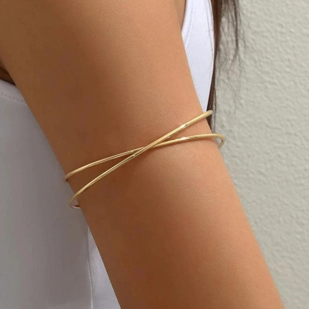 FTCY Adjustable Gold Arm Cuff Set