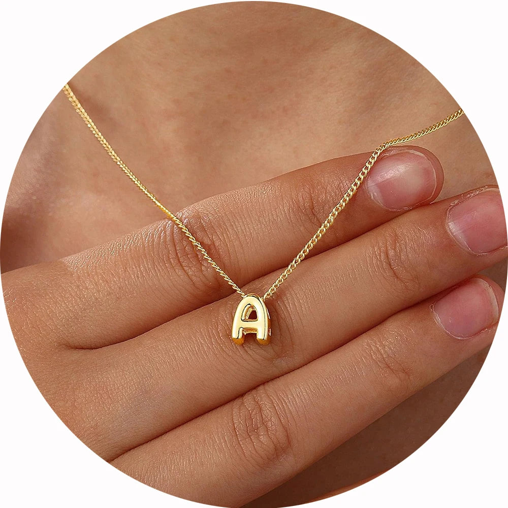 Mini Bubble Letter Necklace