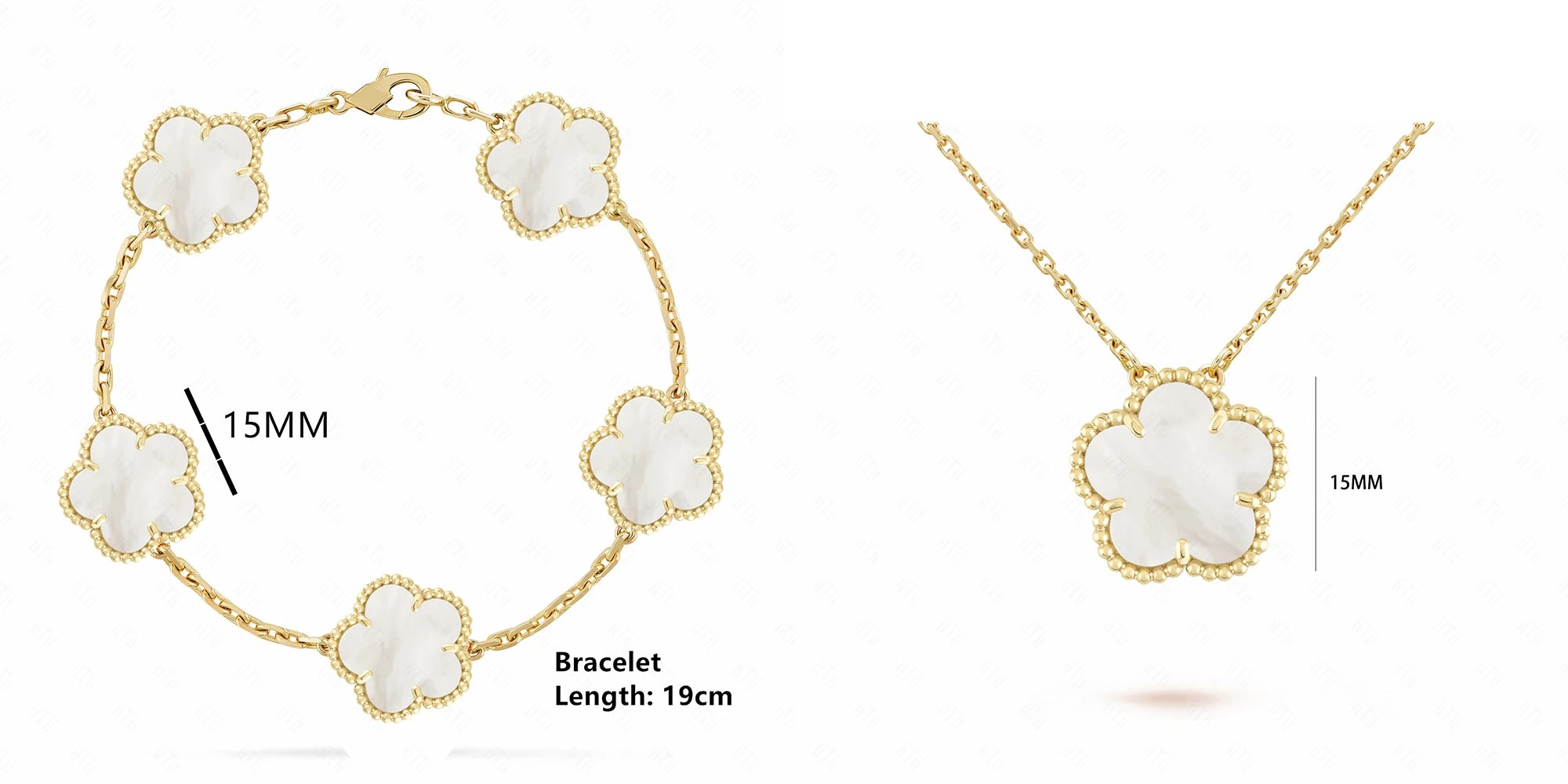 Natural Shell Flower Set – Necklace & Bracelet