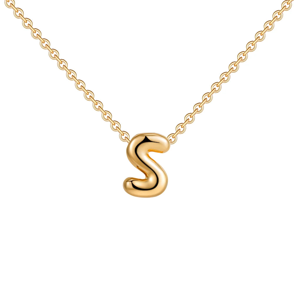 Mini Bubble Letter Necklace