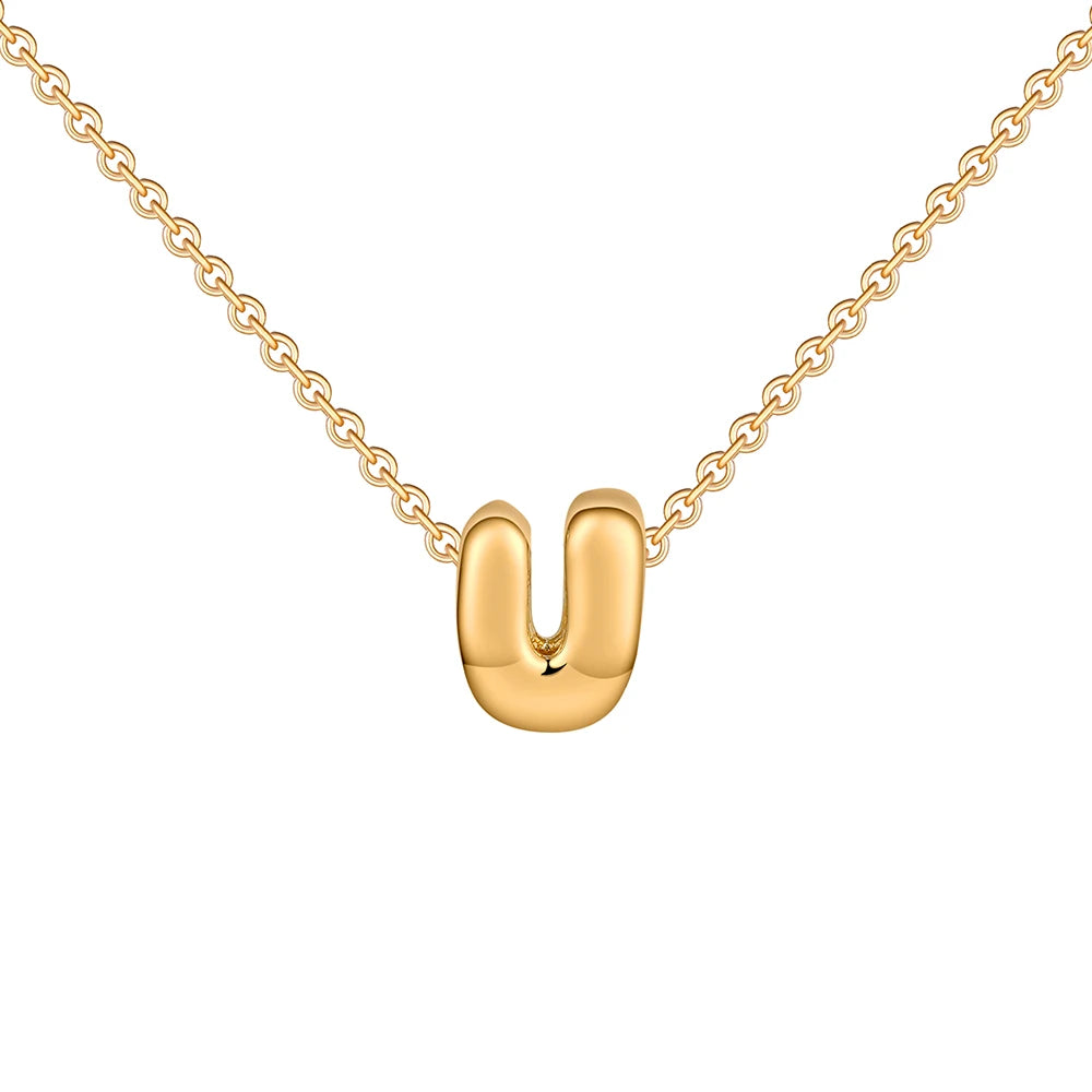 Mini Bubble Letter Necklace