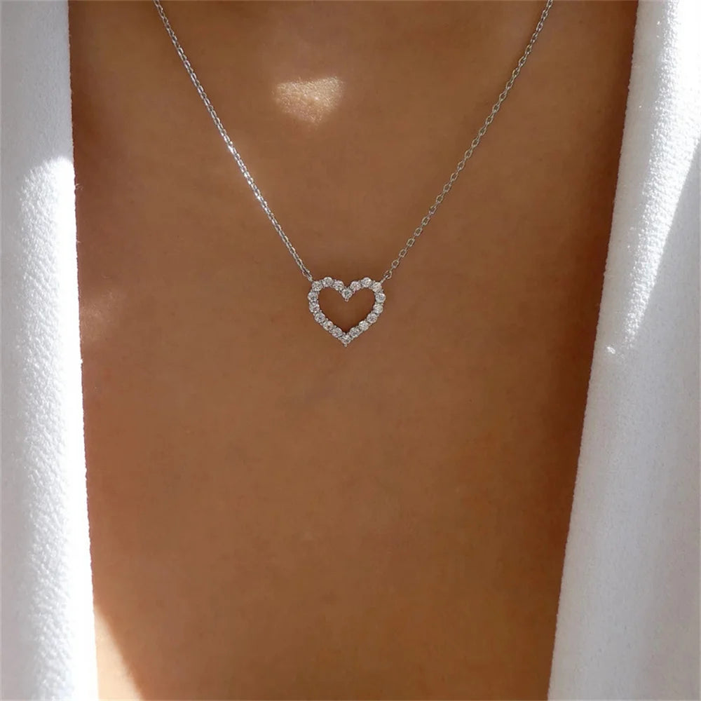 Hollow Love Pendant Necklace