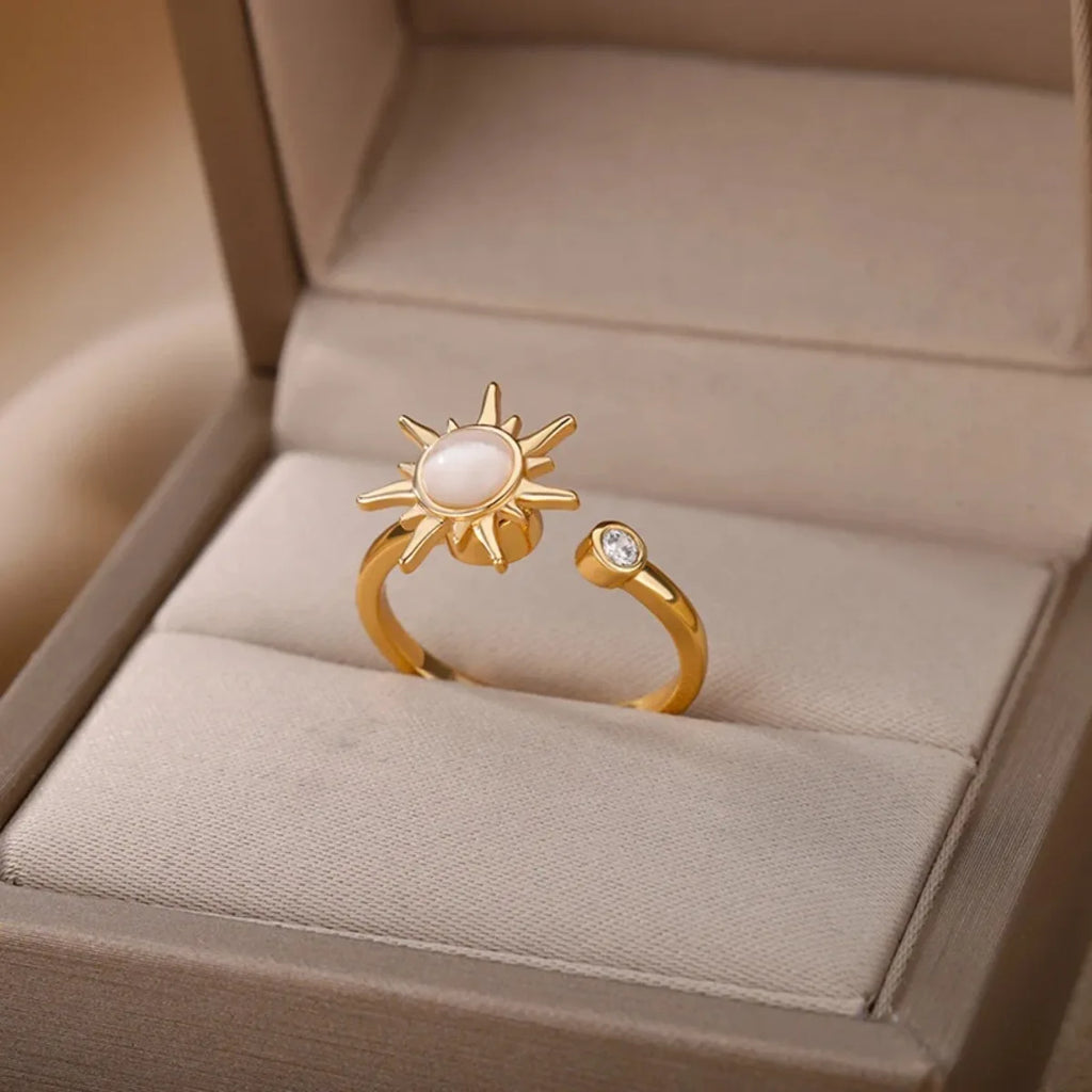 Sun Pendant Anxiety Ring