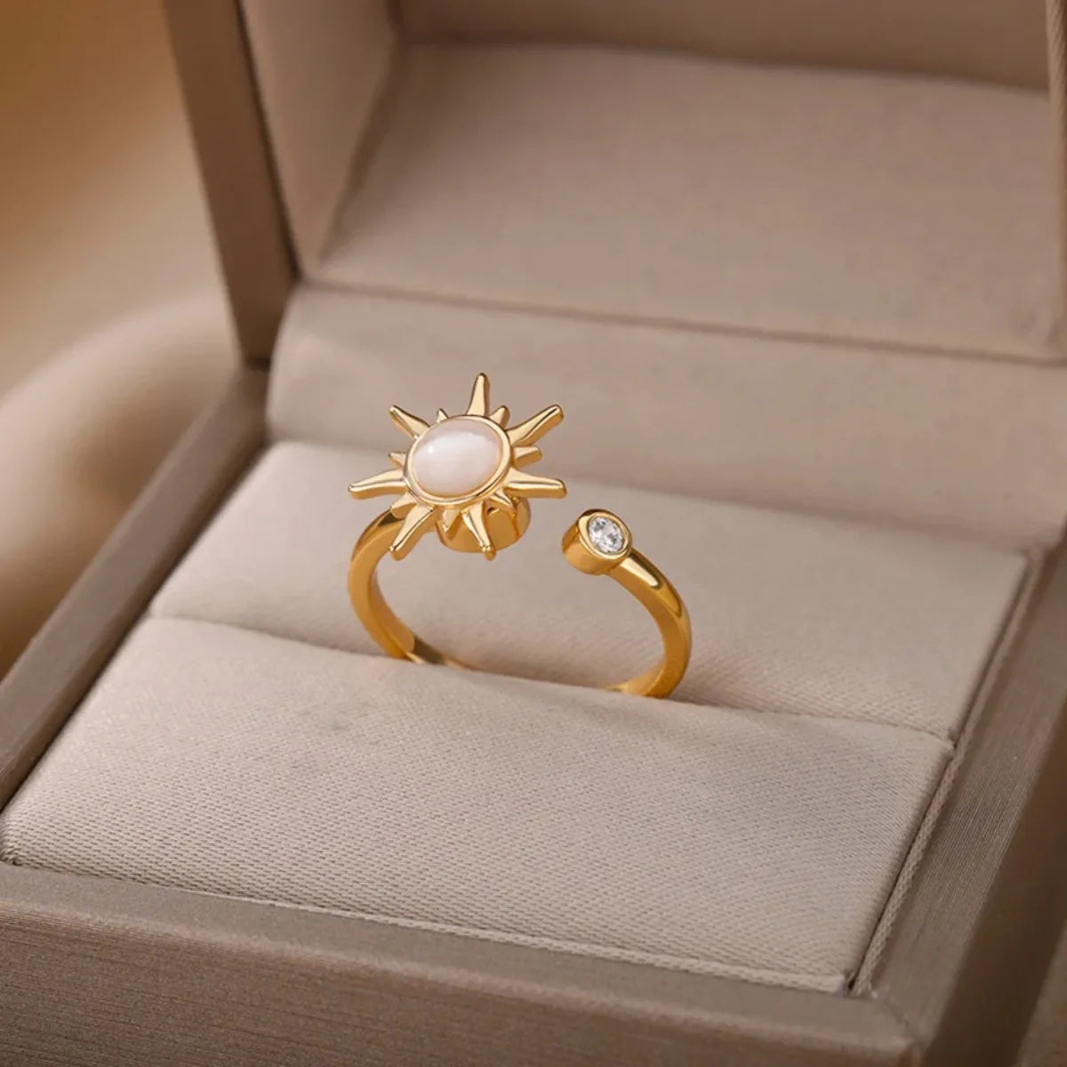 Sun Pendant Anxiety Ring