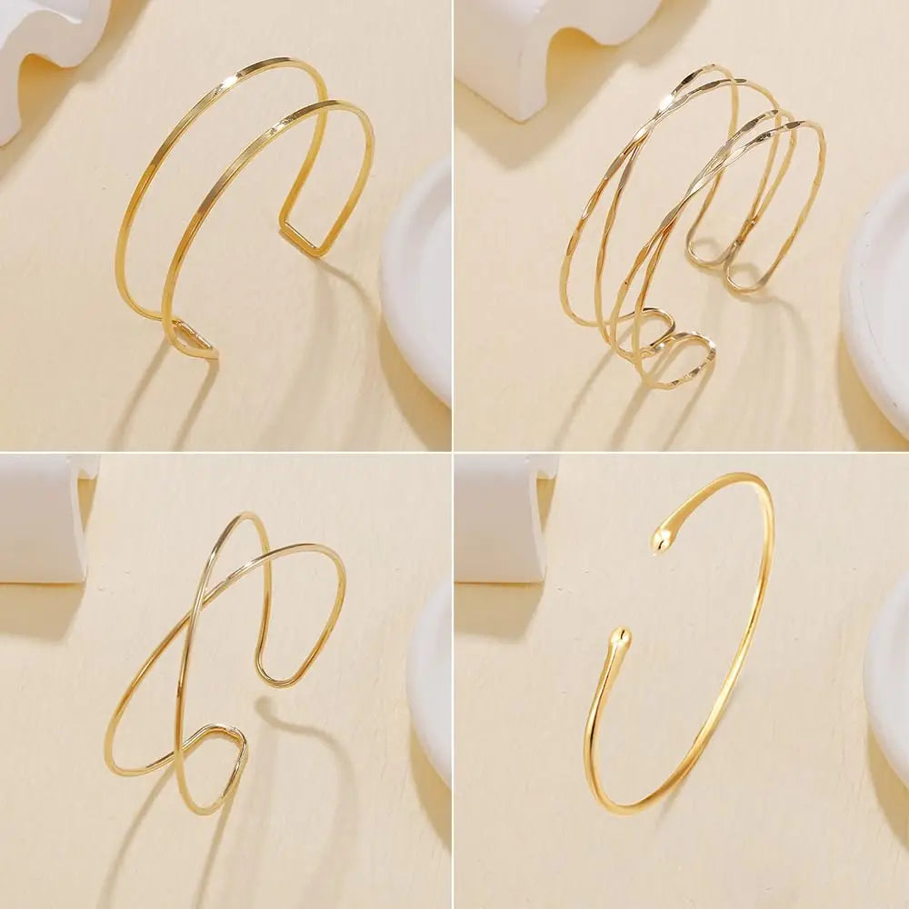 FTCY Adjustable Gold Arm Cuff Set
