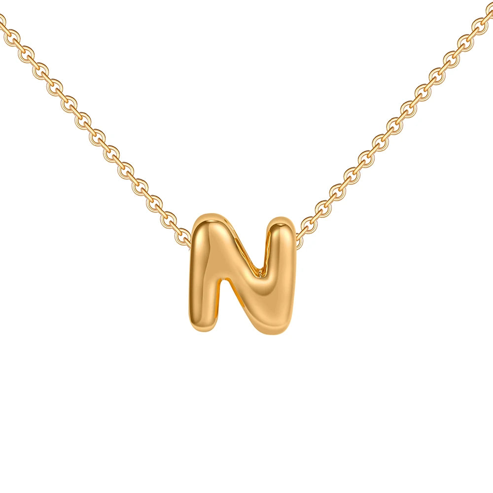 Mini Bubble Letter Necklace