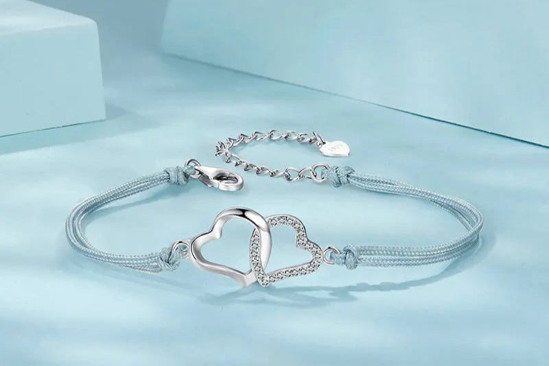 Heart to Heart Silver Bracelet