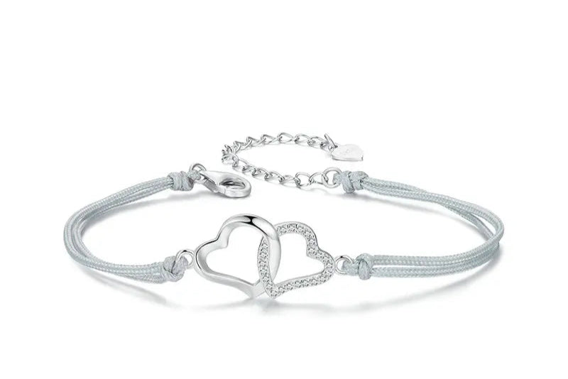 Heart to Heart Silver Bracelet