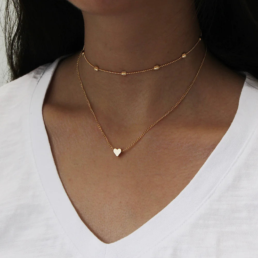 Layered Heart Necklace