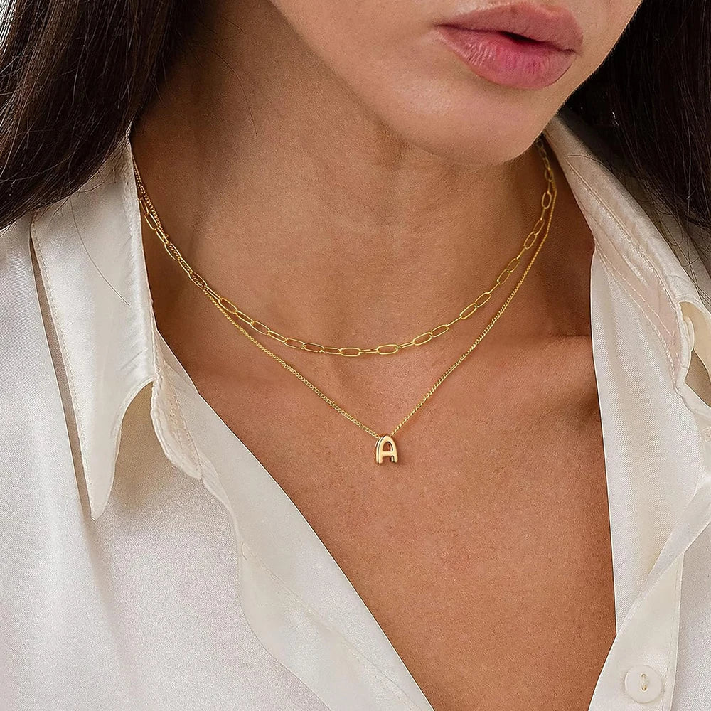 Mini Bubble Letter Necklace