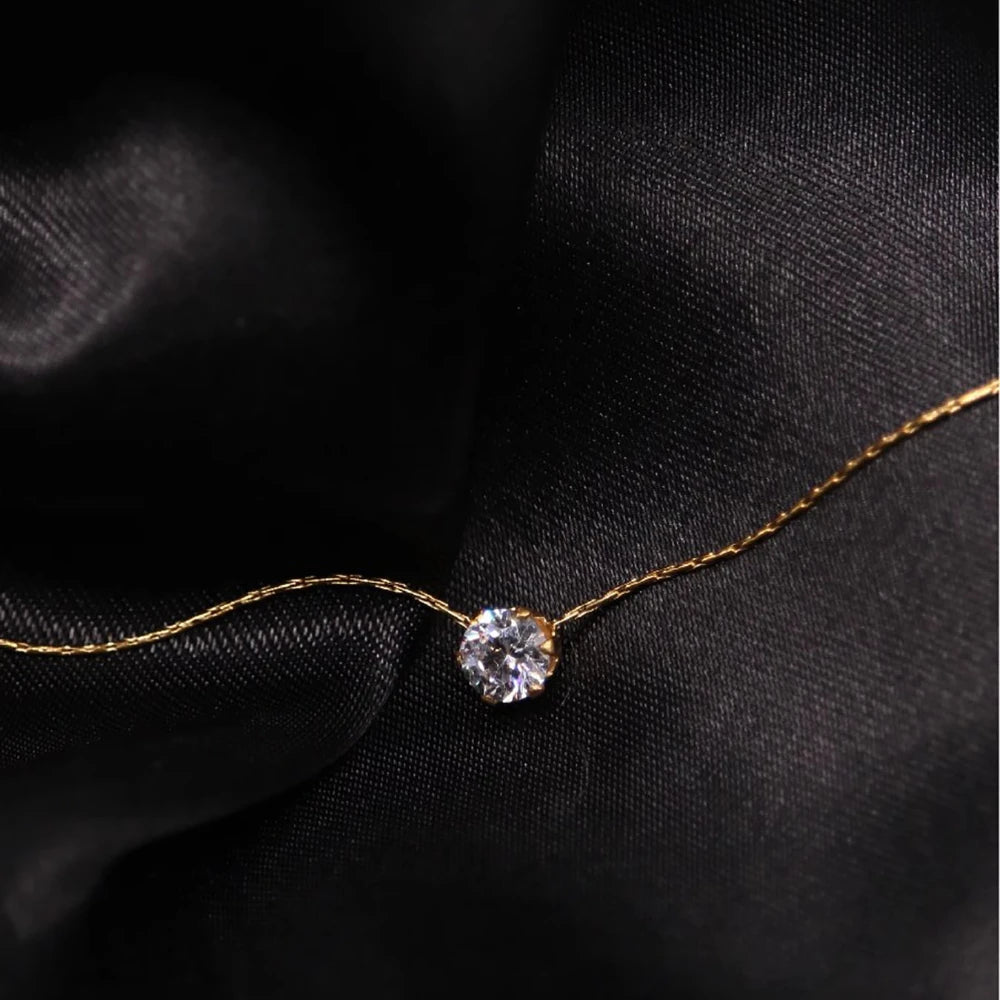 Dainty Zircon Charm Necklace