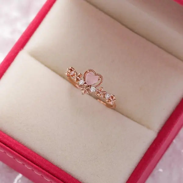 Sweet Flower Butterfly Adjustable Ring