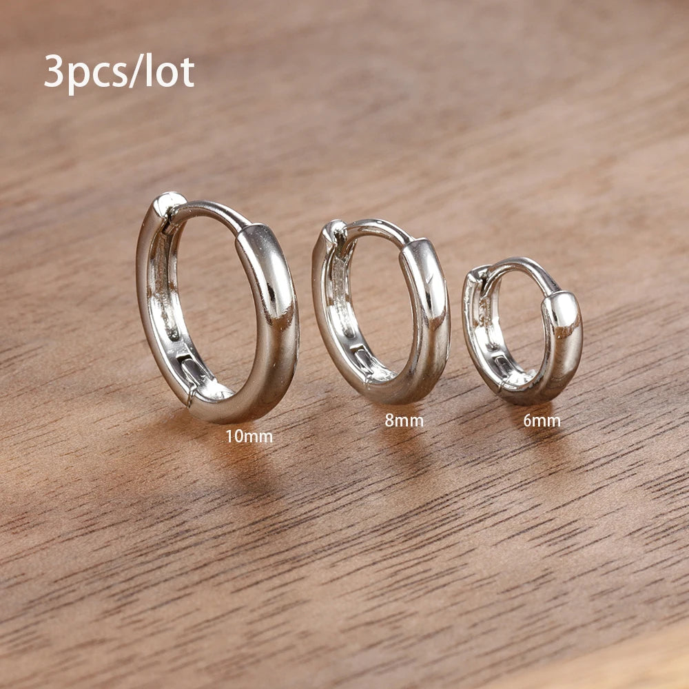 18K Gold Star Dangle Earrings Set
