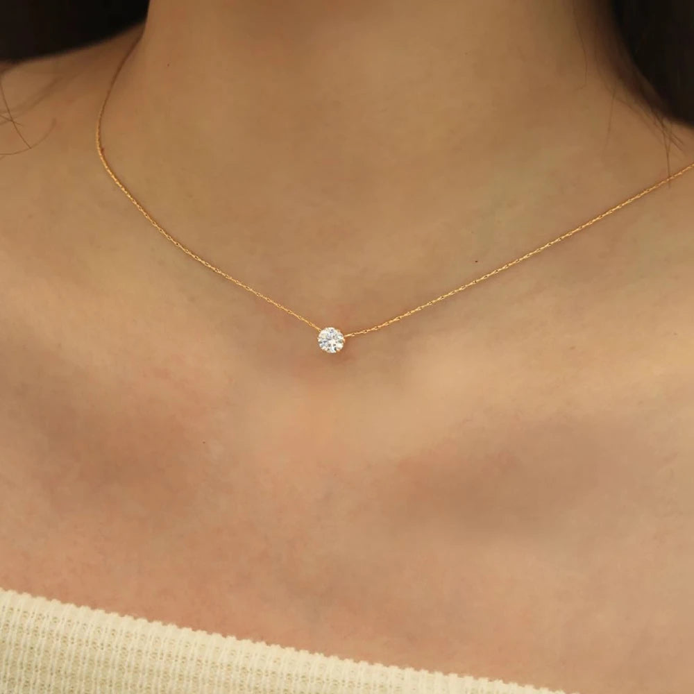 Dainty Zircon Charm Necklace
