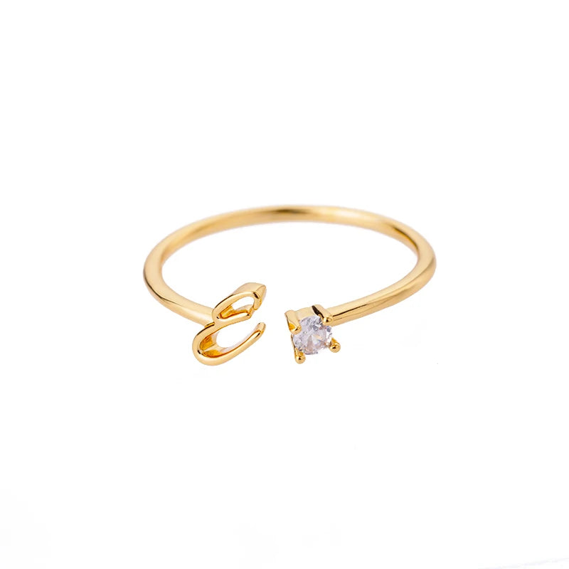 A-Z Initial Adjustable Ring