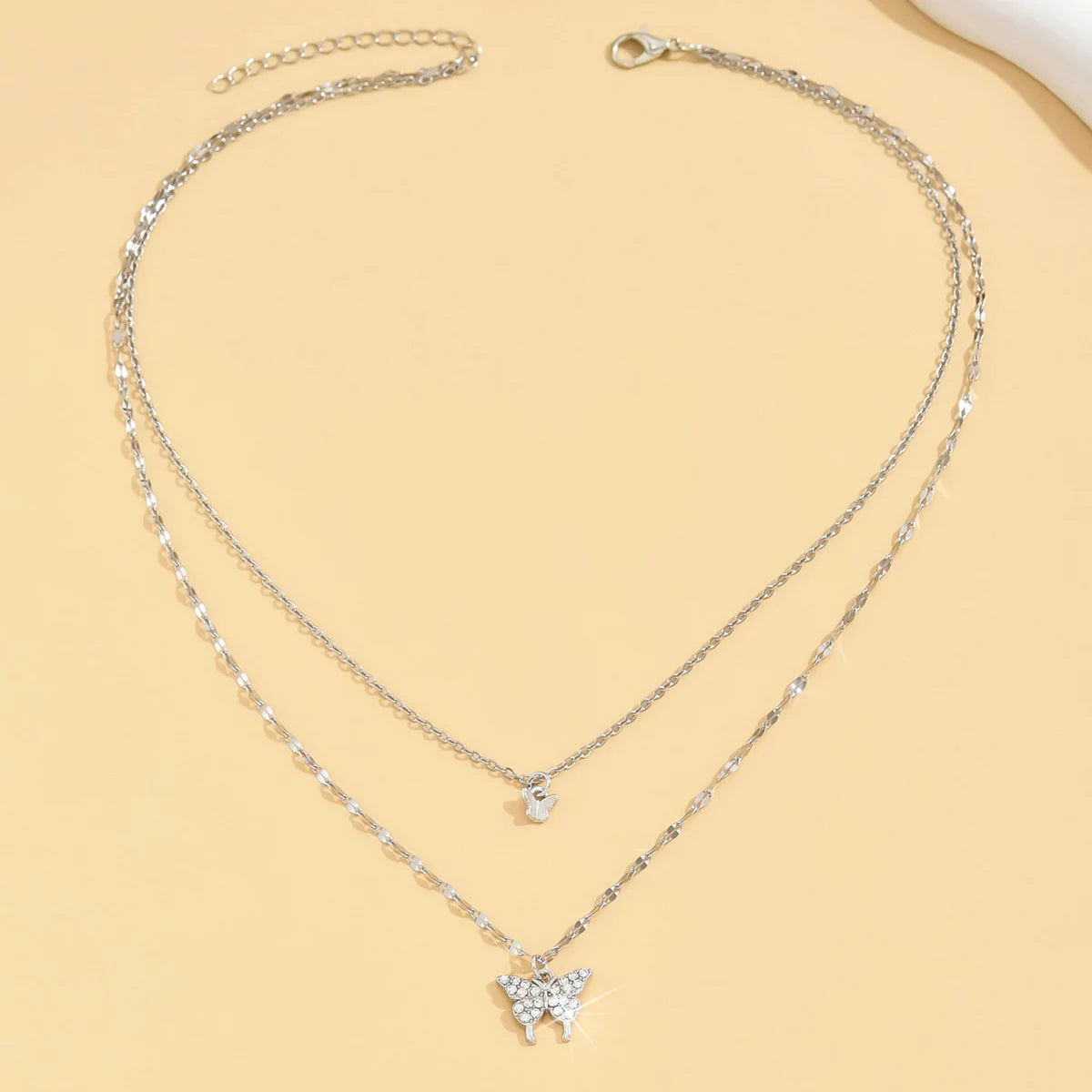 Double Layer Butterfly Necklace