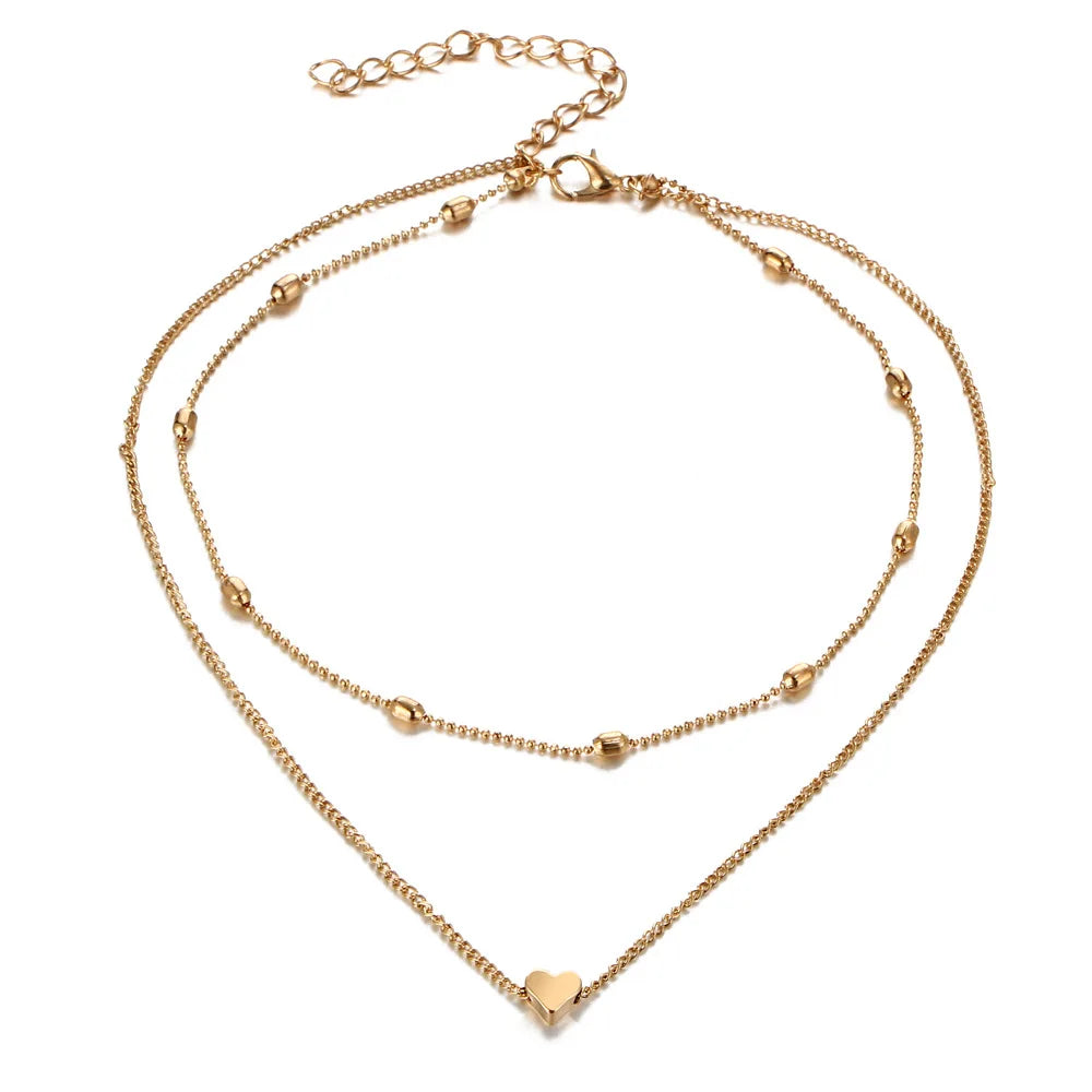 Layered Heart Necklace