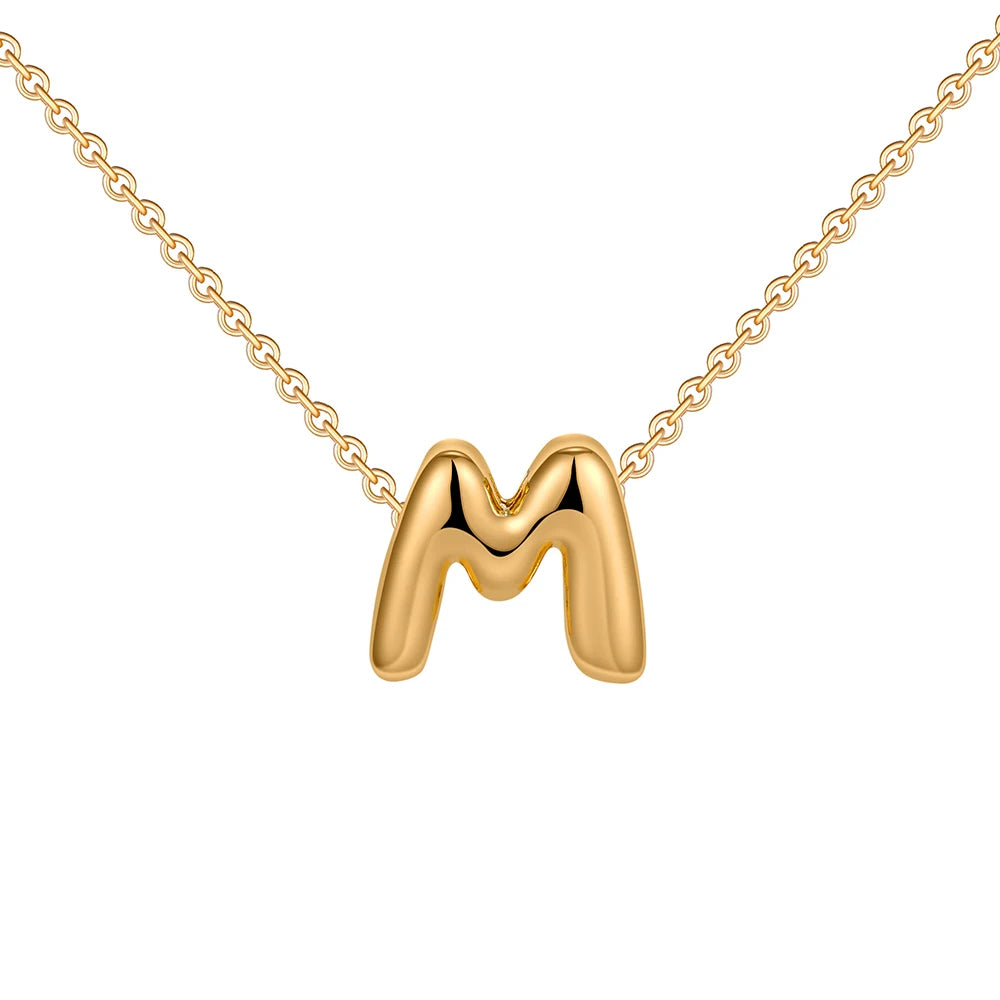 Mini Bubble Letter Necklace