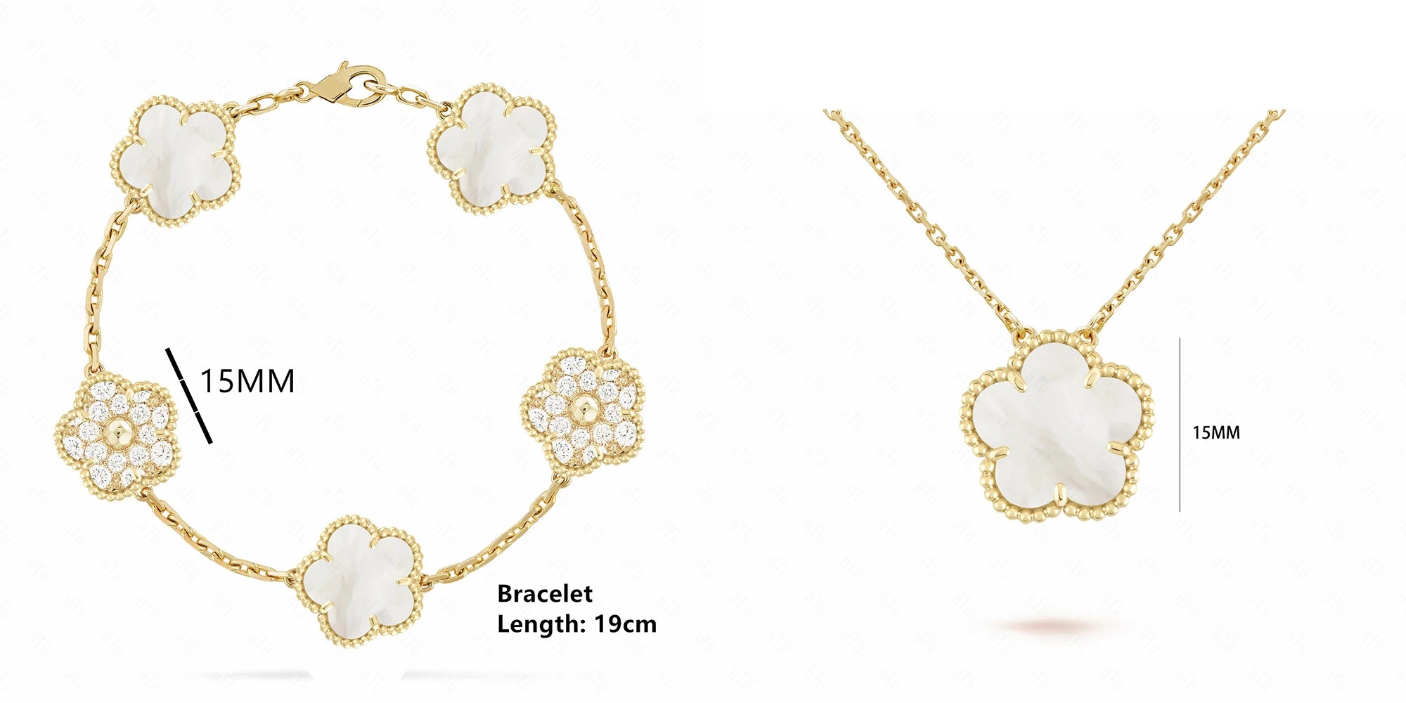 Natural Shell Flower Set – Necklace & Bracelet