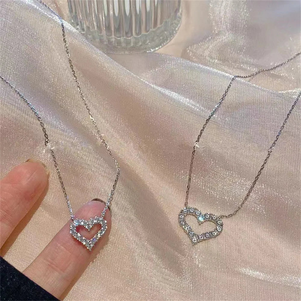 Hollow Love Pendant Necklace