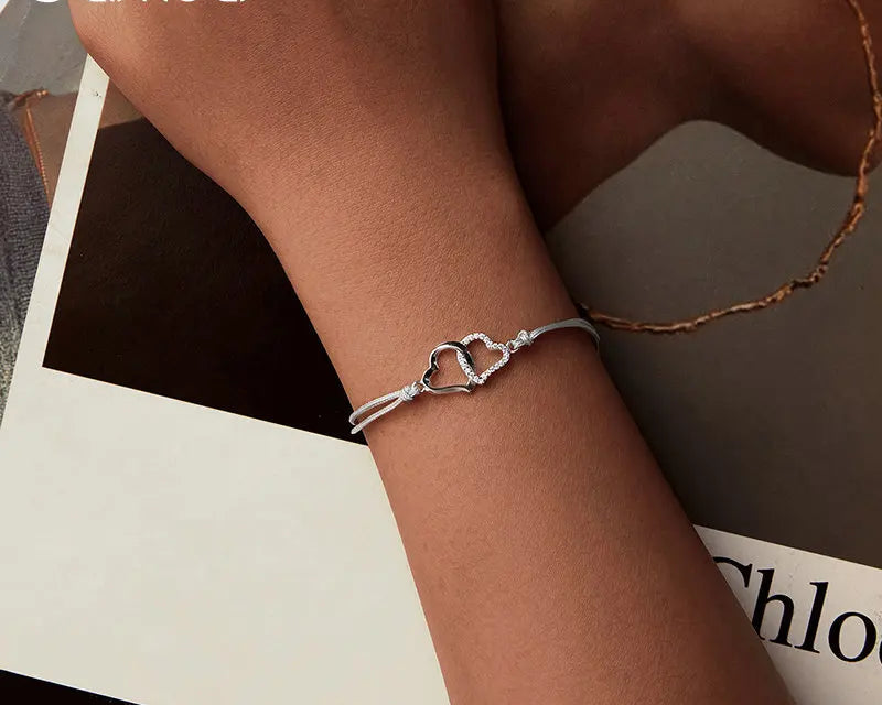 Heart to Heart Silver Bracelet