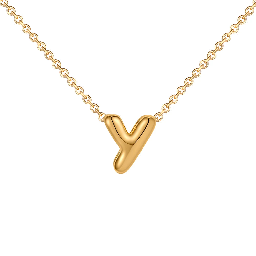 Mini Bubble Letter Necklace