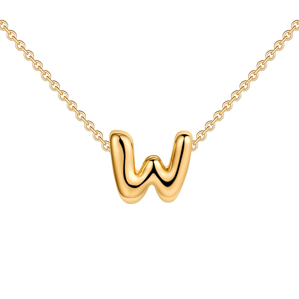 Mini Bubble Letter Necklace